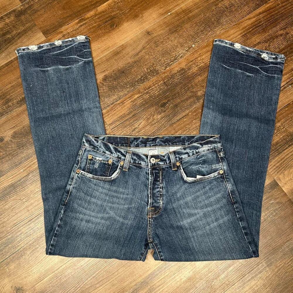 2000s y2k Lucky Brand Downtown Girl Core Dark Wash Wide Leg Jeans